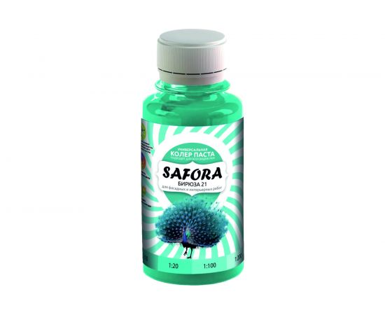 Колеровочная паста SAFORA бирюза 100 мл 21 