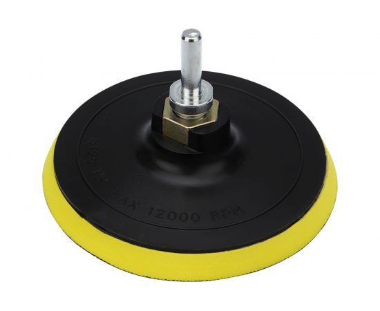 Насадка с липучкой для дрели и УШМ мягкая 125 мм, 10 мм, с адаптером KRANZ KR-91-1180 – изображение 2