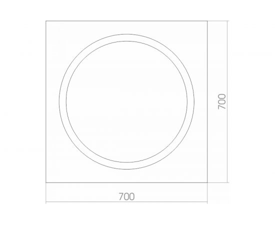 Зеркало mixline Меридиан 700х700 светодиодная подсветка 529386 – изображение 2