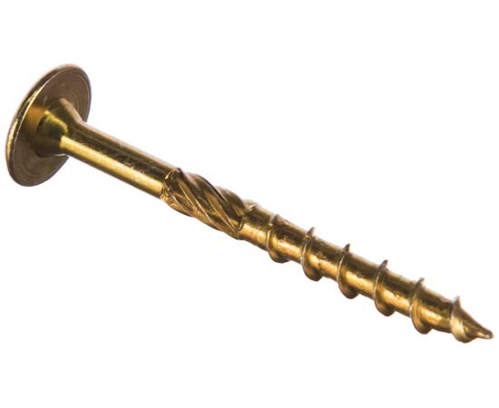 Шуруп Rusconnect CT 06060 с/нарез. д/дерева, прессшайба 6х60 200 шт. Желтый цинк 320606 – изображение 2