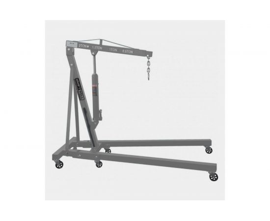 Складной однотактный кран KraftWell г/п 2000 кг, серый KRWCA2 – изображение 2