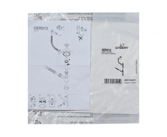 Сифон для кухонной мойки WISENT с одной чашей, с круглым и прямоугольным переливом WGER013 – изображение 9