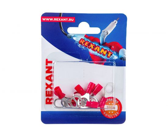 Кольцевой изолированный наконечник REXANT d 8,4 мм 0,5-1,5мм2 НКи 1.5-8 красный 10 шт 06-0416-A 
