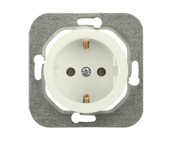 Механизм розетки Bylectrica 1-местная, скрытая установка, с заземляющим контактом, серия ПРОВАНС, РС16-1402 бежевый 