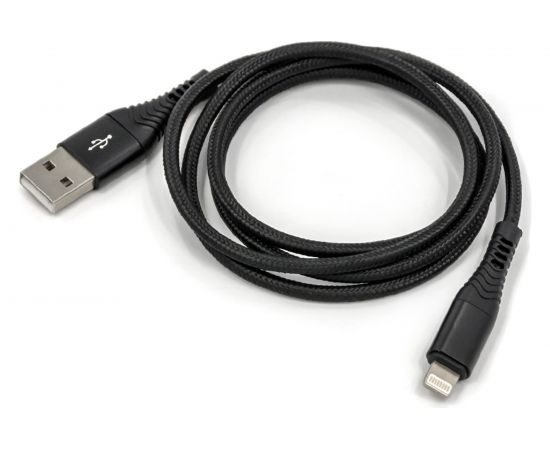 USB-кабель AM-8pin BYZ 1 метр, 5A, нейлон, чёрный, 23750-BC-029iBK 