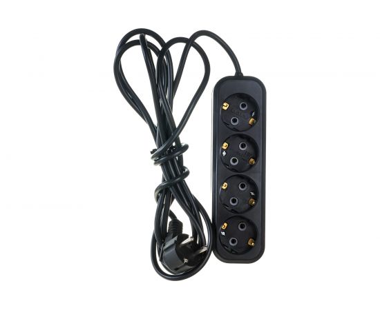 Бытовой удлинитель с заземлением Gigant ПВС 3х0,75 3500Вт 4 гнезда 3м 80014 PEC-004 