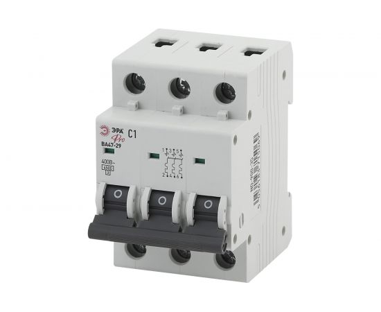 Автоматический выключатель ЭРА NO-900-36 ВА47-29 3P 2А кривая C Б0031768 