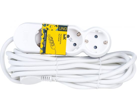 Удлинитель IEK У03 3 места 2P+PE/5м 3х1,5мм2 16А/250В UNO WYP53-16-03-05-Z 