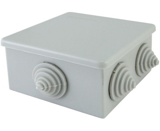 Распаячная коробка TDM ОП 80x80x40мм, крышка, IP44, 6 входов индивидуальный штрихкод SQ1401-1235 