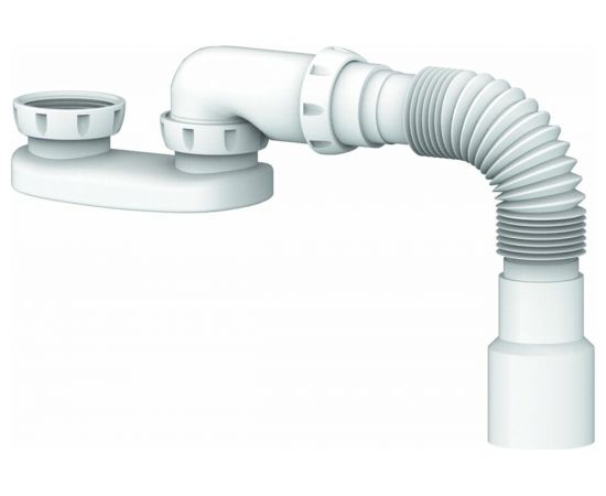 Сифон для душевого поддона Unicorn 1 1/2х40 без выпуска, с гофрой 40х40/50 G12 533297 