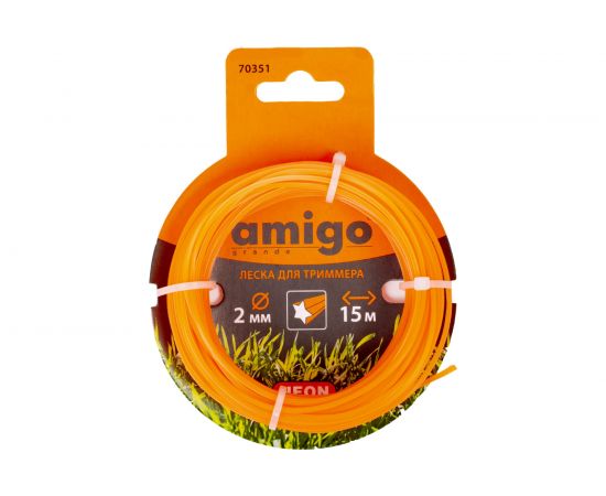 Леска для триммера (2 мм; 15 м; витой квадрат) Amigo 70351 