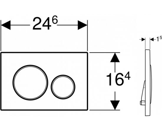 Клавиша двойного смыва Geberit Sigma 20 NEW 115.882.JQ.1 00000068235 – изображение 2
