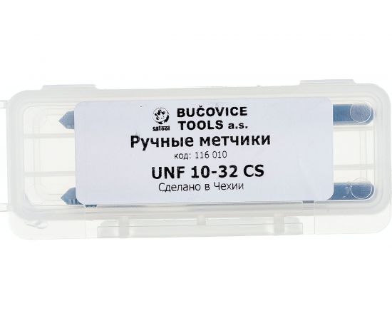 Набор метчиков из 2-х шт Bucovice Tools UNF №10 -32 115CrV3 116010BT – изображение 3