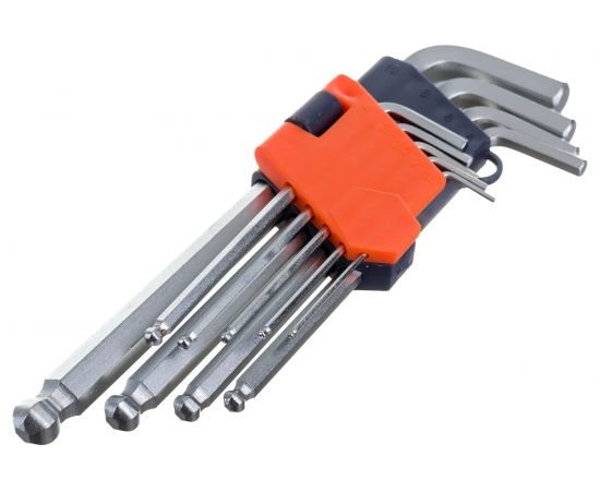 Набор шестигранных ключей МастерАлмаз с шаром, длинные, 9 шт, 1,5-10,00 мм 10501041 – изображение 3