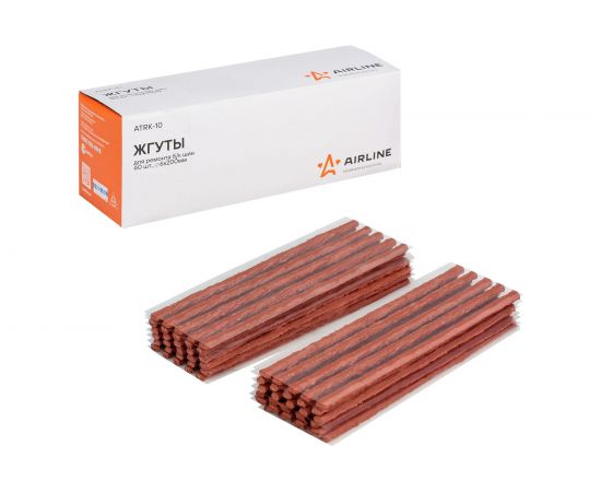 Жгуты для ремонта бескамерных шин AIRLINE 60 шт., армированные, в коробке, 6x200 мм ATRK-10 