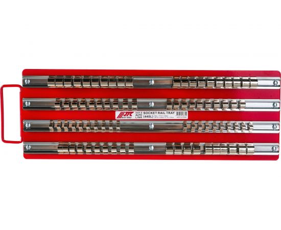 Реечный держатель головок 1/4х20шт 3/8х30шт 1/2х30шт 440х150мм JTC-3413:1552 