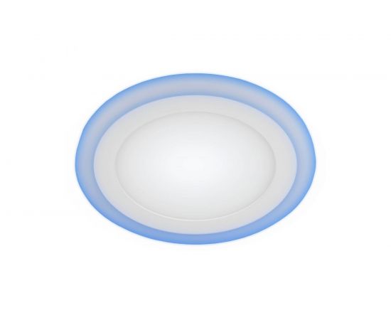 Светодиодный круглый светильник ЭРА LED 3-9 BL c cиней подсветкой LED 9W 220V 4000K Б0017493 