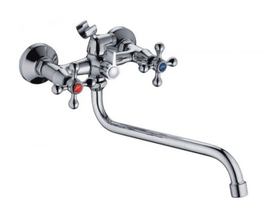 Смеситель для ванны LEDEME крест керамика ,переключение душа картридж L2308 65671 