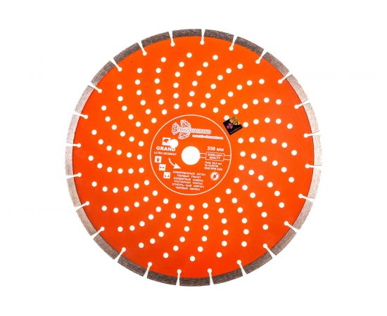 Диск алмазный отрезной Сегментны�� Grand hot press (350х25.4 мм) TRIO-DIAMOND GUS729 