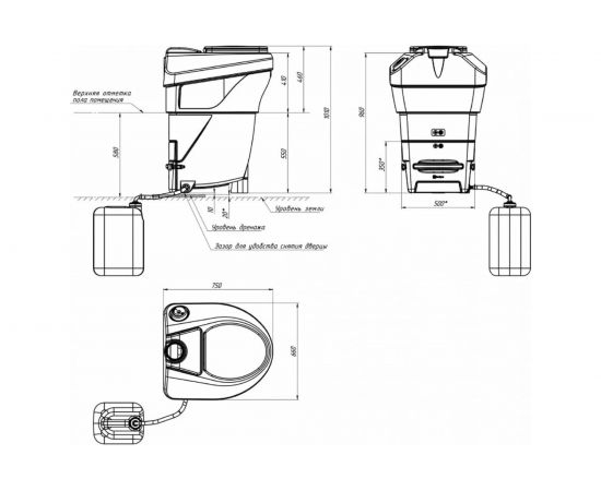 Компостный туалет Rostok серый 204.0000.803.000 – изображение 12
