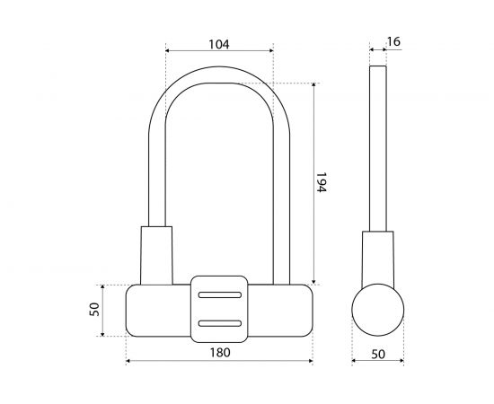 Навесной замок с креплением БУЛАТ ВС 328-01 (всепогодный; 16 мм) 13875 – изображение 2