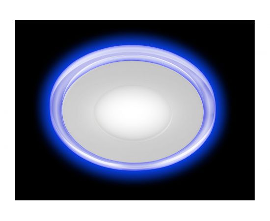 Светодиодный круглый светильник ЭРА LED 3-9 BL c cиней подсветкой LED 9W 220V 4000K Б0017493 – изображение 2