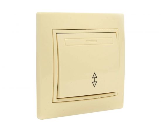 Проходной одноклавишный выключатель Jilion бежевый 9533121 – изображение 2