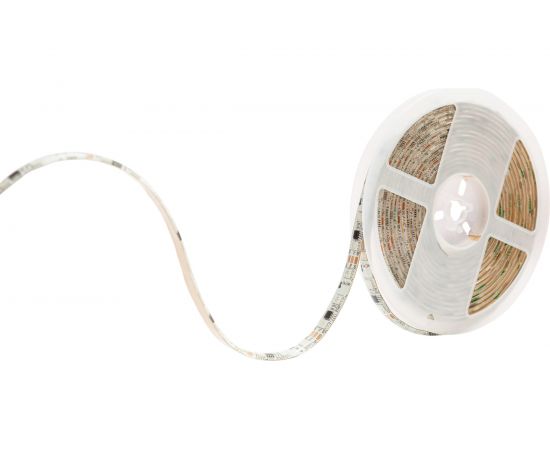 Комплект цифровой светодиодной ленты Apeyron 12В, 14,4Вт/м, smd5050, 60д/м, IP65, подложка 10мм (белый), 5м, rgb 85ЦЛ – изображение 2