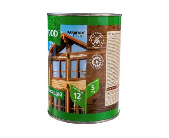 Защитно-красящий состав для древесины FARBITEX (быстросохнущий; белый; 0.75 л) 4300008476 – изображение 4