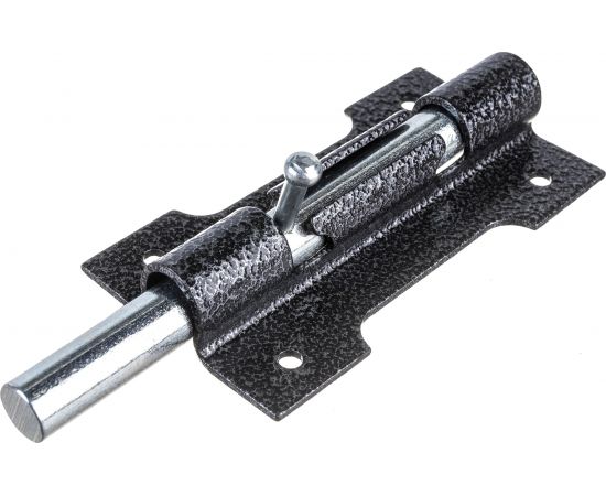 Накладной основной засов с круглым ригелем Делга (серебро; 150 мм) Д808 – изображение 4