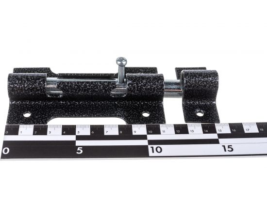 Накладной основной засов с круглым ригелем Делга (серебро; 150 мм) Д808 – изображение 6