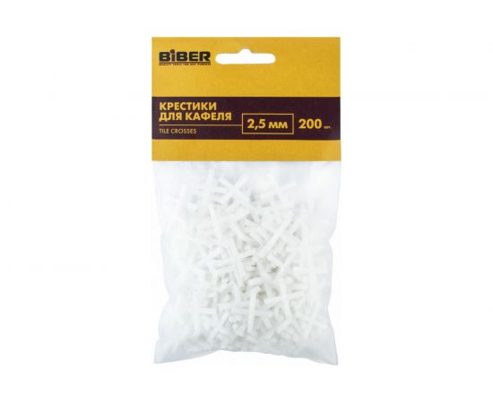 Крестики для кафеля (100 упаковок по 200 шт; 2.5 мм) Biber 55603 тов-080349 