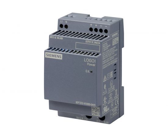 Блок питания Siemens LOGO!POWER 100-240В - 24В 2.5A 6EP33326SB000AY0 