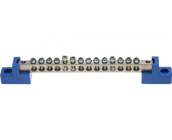 Нулевая шина на 2-х угловых изоляторах Светозар максимальный ток 100 А 5.2 мм 14 полюсов 49808-14 