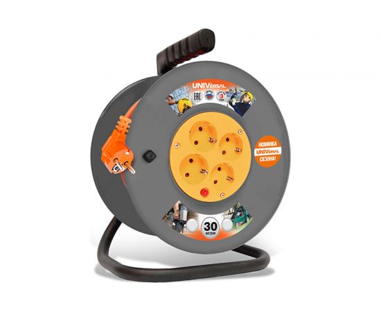 Удлинитель на катушке UNIVersal ВЕМ-250 термо ПВС 3*1 30м 9632903 1682 