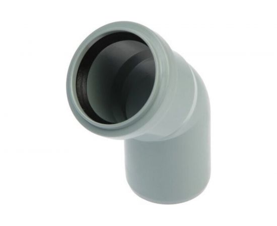 Отвод РемоКолор внутренняя канализация, серый, 45 градусов, 50 мм 139-791 