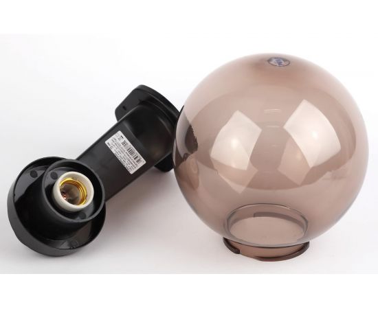 Садово-парковый светильник ЭРА НБУ 01-60-205, шар, дымчатый, с настенным крепежом Б0048082 – изображение 2