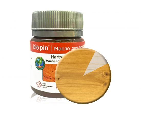 Масло для пола с твердым воском BIO PIN 1910 Hartwachsol, в цвете прозрачный темно-янтарный 45 мл 19106F101 – изображение 2