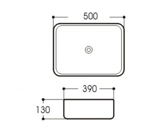 Раковина для установки на столешницу AQUATEK ВЕГА 500х390х130 мм AQ5515-00 00000107377 – изображение 2