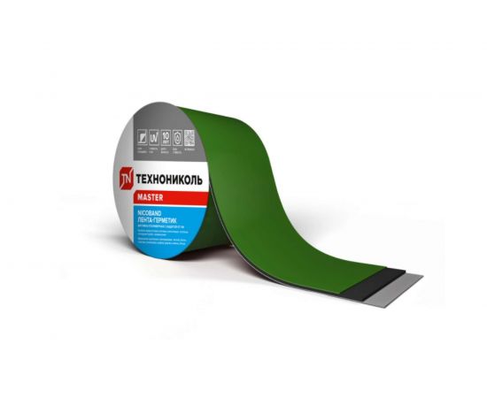 Лента гидроизоляционная NICOBAND ГП (10 м х 10 см; зеленый) Технониколь ЦБ770868 – изображение 2