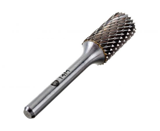 Борфреза цилиндрическая с зубчатым торцом (14х25х6х70 мм; ВК8; В14; 25Х06) ИНСТУЛС 00001337644 – изображение 3