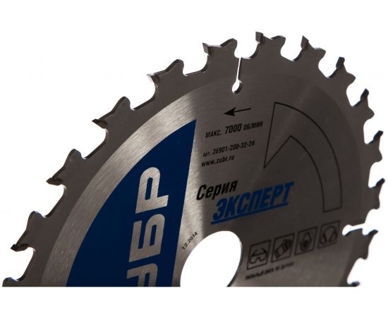 Диск пильный быстрый рез по дереву (200х32 мм; 24Т) ЗУБР 36901-200-32-24 – изображение 3