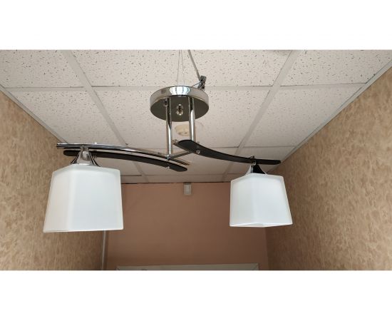 Люстра JUPITER LIGHTING A 1853/2 Кубы черный/хром-2х60W E27 230V A 1853 – изображение 3