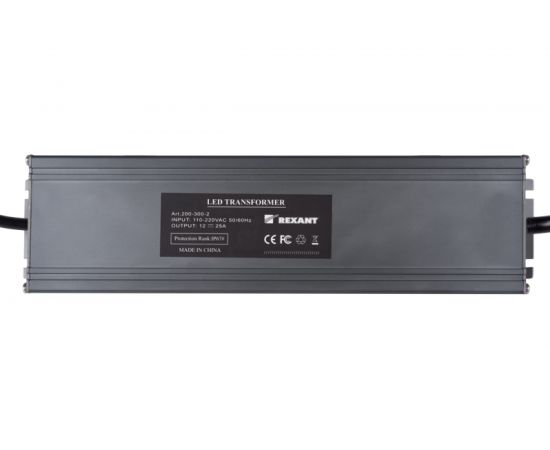 Блок питания REXANT 12 В 300 Вт 25 А влагозащищенный IP67 с проводами 200-300-2 – изображение 6