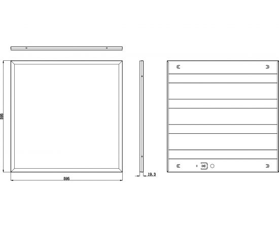 Светодиодный светильник ЭРА SPO-6-36-6K-P 595x595x19 36Вт 3060Лм 6500К IP40 призма Б0039056 – изображение 6