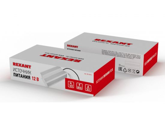 Блок питания REXANT 12 В 300 Вт 25 А влагозащищенный IP67 с проводами 200-300-2 – изображение 10