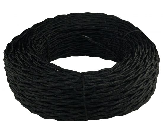Витой провод Retrika, ретро 2х2.5 черный, 50м RP-22508 