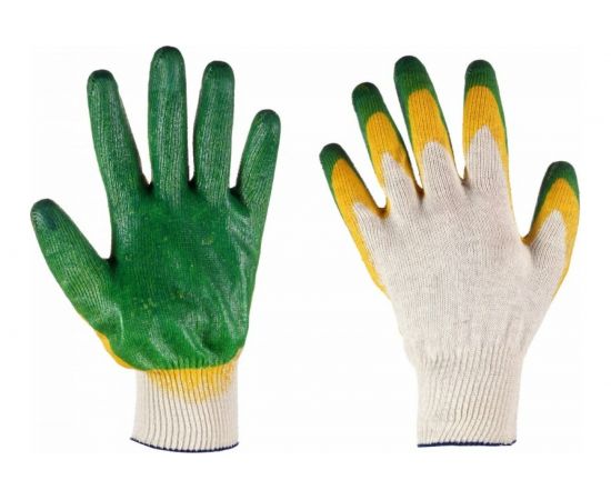 Рабочие перчатки с двойным латексным покрытием Русский Мастер, р.L (9), 2 шт. РМ-91409 