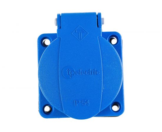 Приборная розетка Schuko TP Electric синего цвета 16A, 240В, IP44 3101-310-0900 