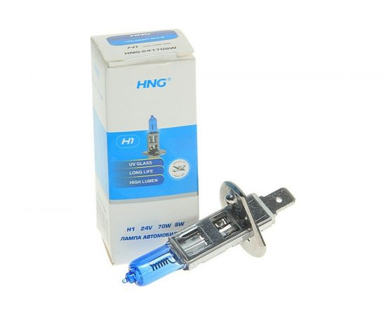 Автолампа HNG H1 70 P14.5s SUPER WHITE 5500K 24V HNG-24170SW 